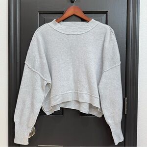 PINK ROSE Cozy Gray Knit Sweater size L